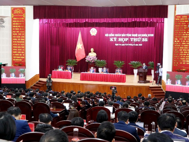 Quang cảnh Kỳ họp thứ 35 HĐND tỉnh khóa XVIII. Quang cảnh Kỳ họp thứ 35 HĐND tỉnh khóa XVIII.