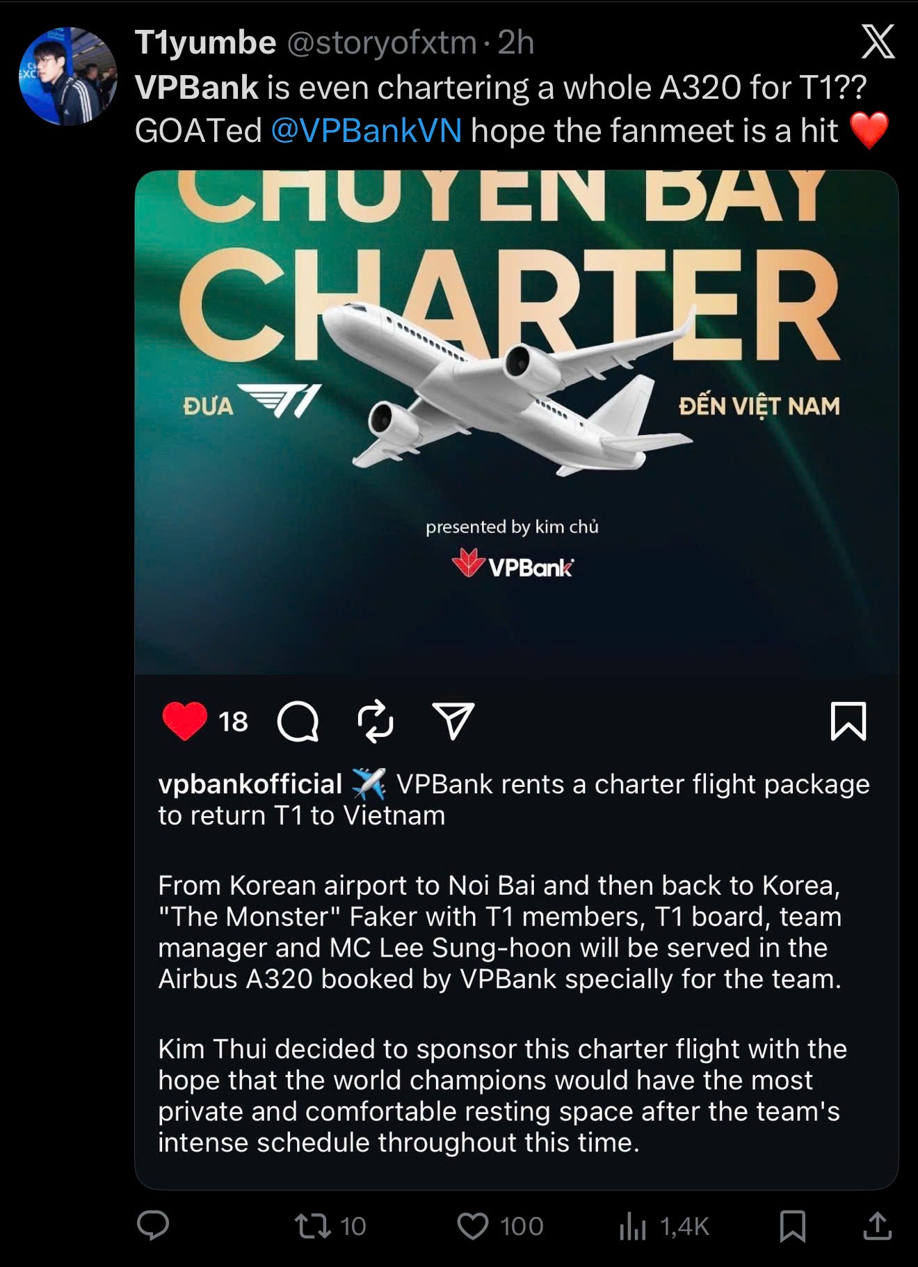 Fan quốc tế của T1 trầm trồ trước độ “chịu chơi” của VPBank.