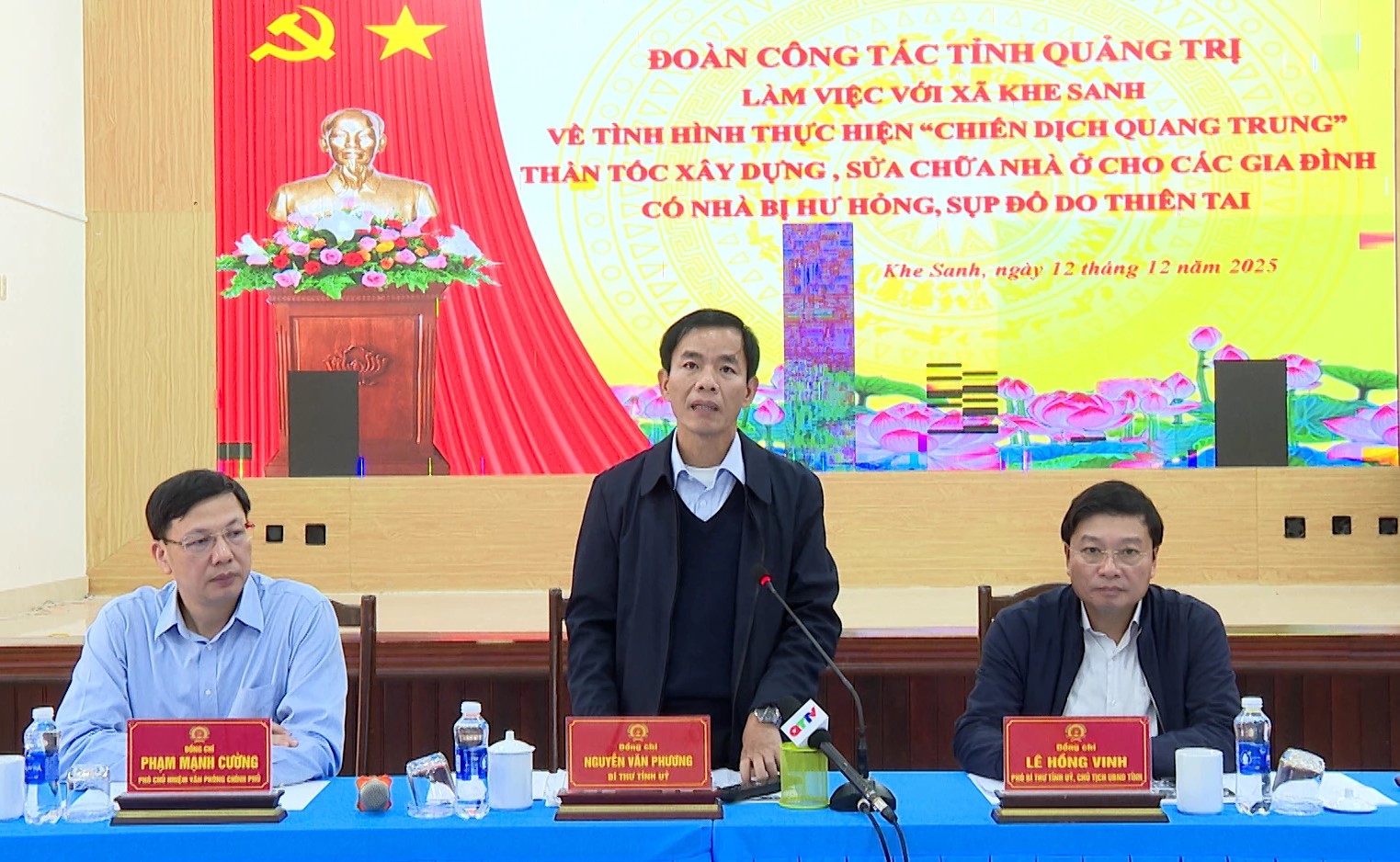 Bí thư Tỉnh ủy Quảng Trị Nguyễn Văn Phương kết luận tại buổi làm việc. Bí thư Tỉnh ủy Quảng Trị Nguyễn Văn Phương kết luận tại buổi làm việc.