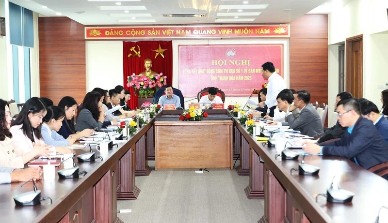 Cụm thi đua số 1 Ủy ban Mặt trận Tổ quốc tỉnh Thanh Hóa tổ chức hội nghị tổng kết hoạt động năm 2025