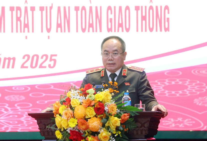 Trung tướng Nguyễn Thanh Tùng, Giám đốc Công an TP. Hà Nội phát biểu tại buổi lế. Ảnh: TL Trung tướng Nguyễn Thanh Tùng, Giám đốc Công an TP. Hà Nội phát biểu tại buổi lế. Ảnh: TL