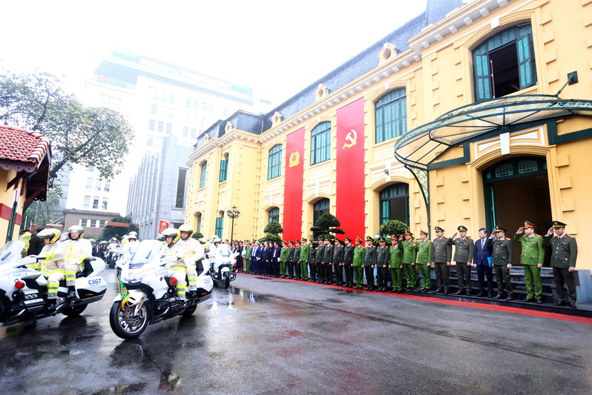 Các đơn vị nghiệp vụ của Công an TP. Hà Nội tổ chức diễu hành. Ảnh: TL Các đơn vị nghiệp vụ của Công an TP. Hà Nội tổ chức diễu hành. Ảnh: TL