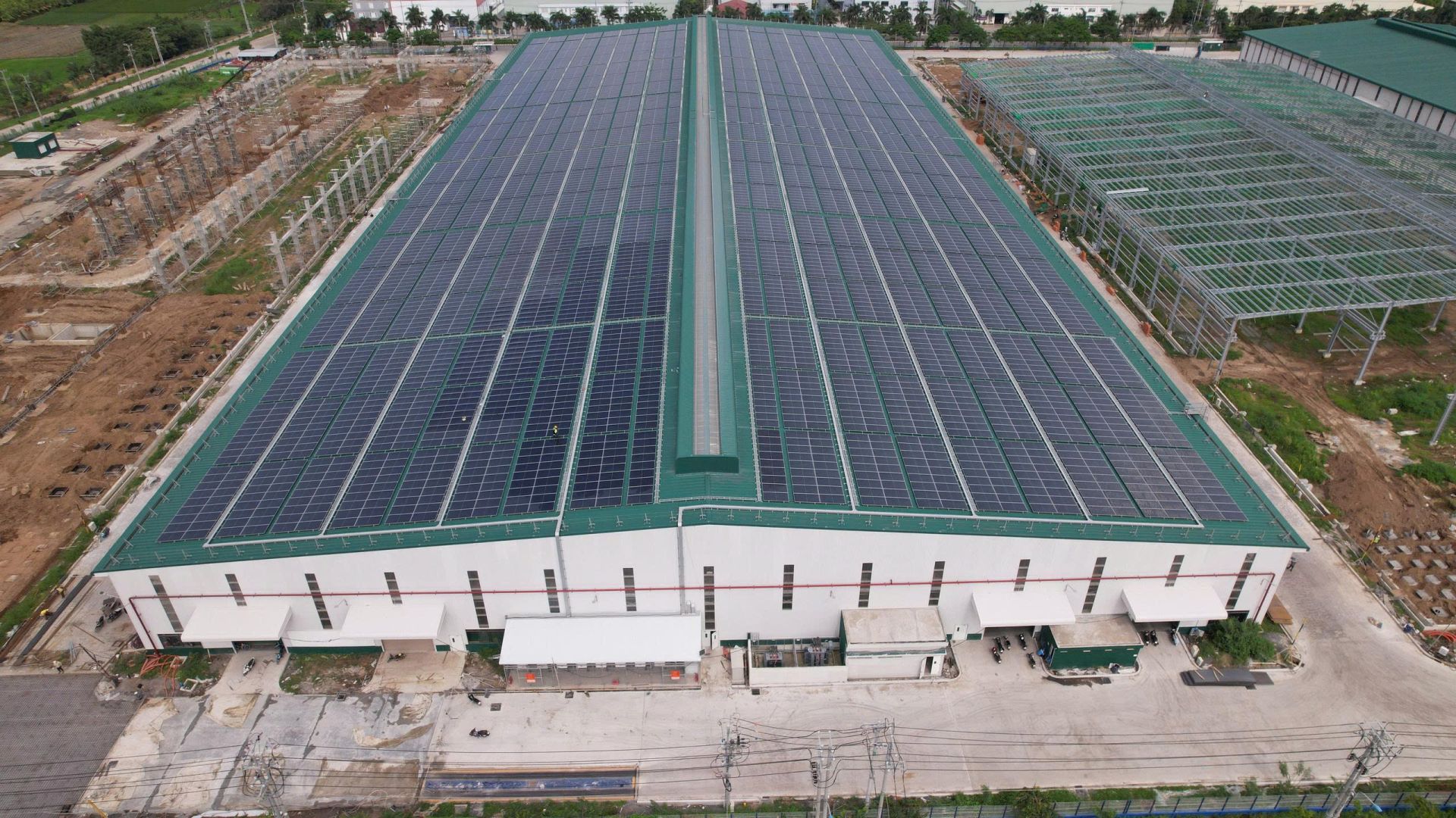 Công ty thép Hòa Phát Long An tự chủ gần 40% điện sản xuất nhờ hệ thống điện mặt trời