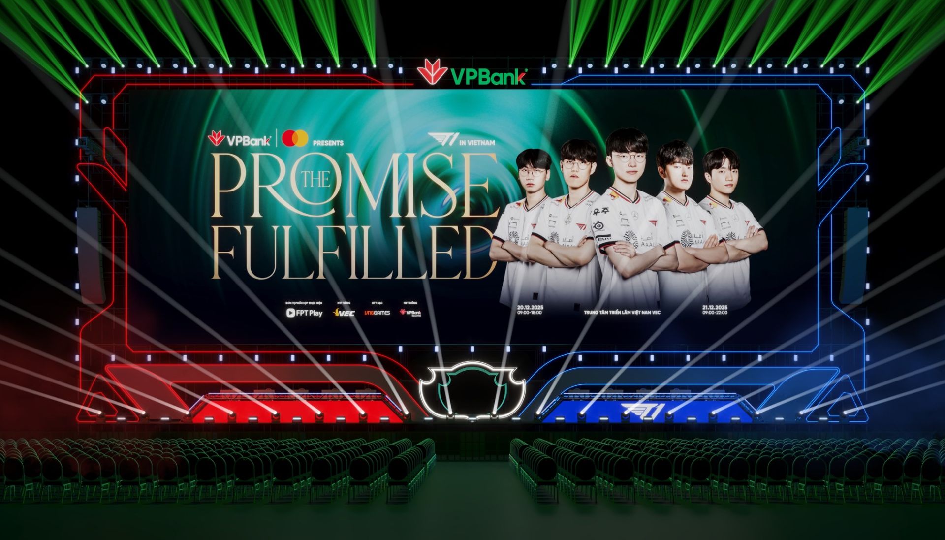 Trận showmatch lịch sử giữa All-Star Việt Nam với T1 được trực tiếp trên màn hình 500m2. Trận showmatch lịch sử giữa All-Star Việt Nam với T1 được trực tiếp trên màn hình 500m2.