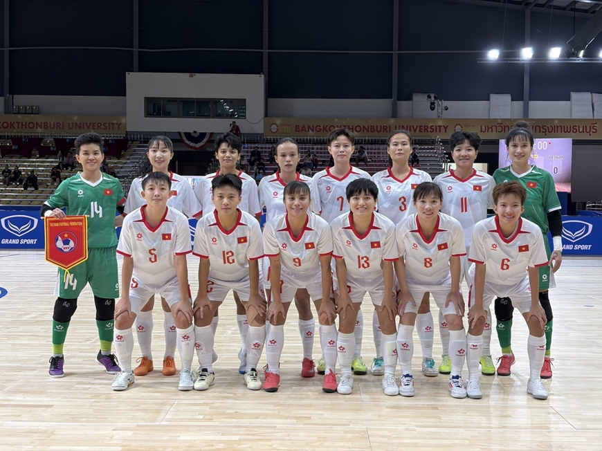 Đội tuyển Futsal nữ Việt Nam nhất bảng B, tiến thẳng vào bán kết SEA Games 33