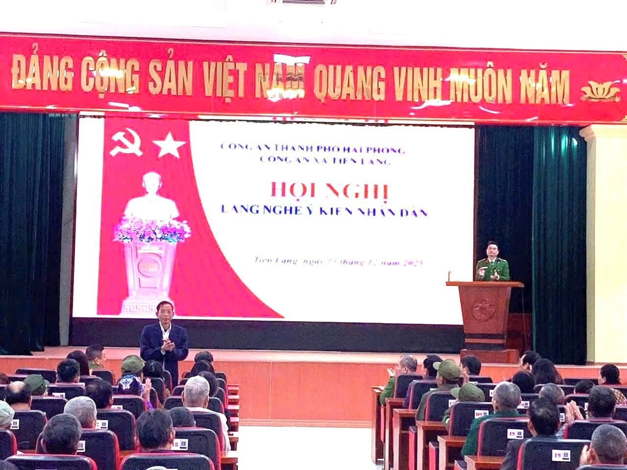 Hải Phòng: Công an xã Tiên Lãng tổ chức hội nghị “Công an xã lắng nghe ý kiến Nhân dân” năm 2025