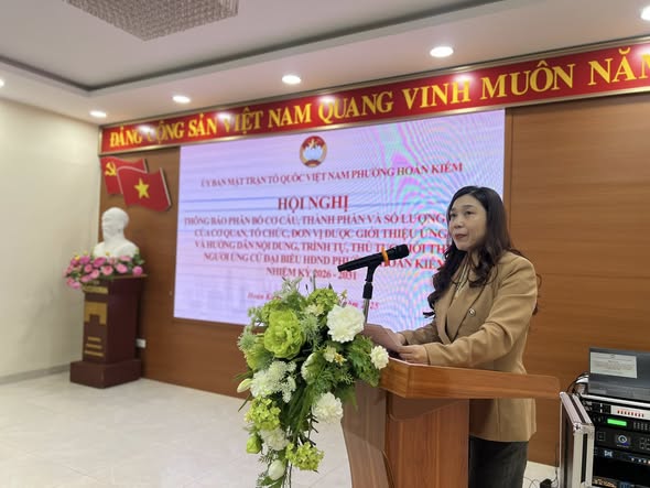 Ban Thường trực Ủy ban Mặt trận Tổ quốc Việt Nam phường Hoàn Kiếm quán triệt quy trình, nguyên tắc giới thiệu người ứng cử đại biểu Hội đồng nhân dân tại Hội nghị. Ban Thường trực Ủy ban Mặt trận Tổ quốc Việt Nam phường Hoàn Kiếm quán triệt quy trình, nguyên tắc giới thiệu người ứng cử đại biểu Hội đồng nhân dân tại Hội nghị.