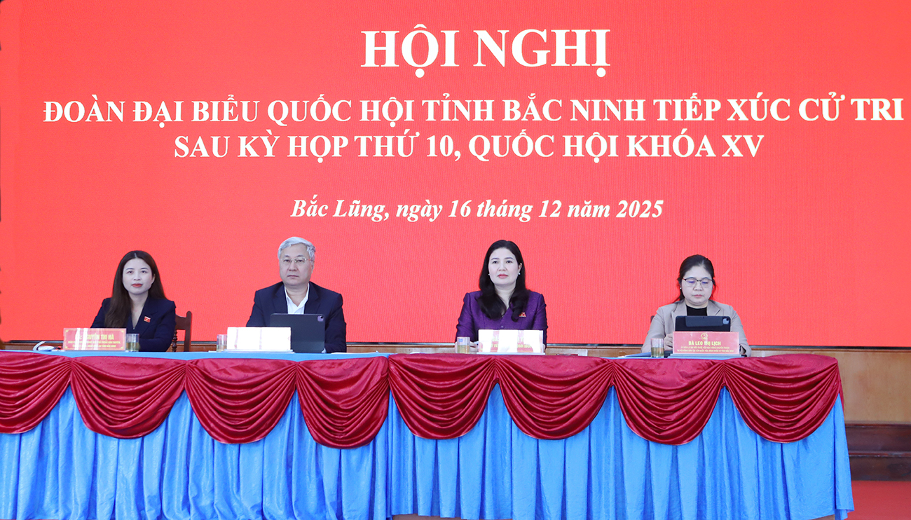 Đoàn đại biểu Quốc hội tỉnh Bắc Ninh tiếp xúc cử tri xã Bắc Lũng