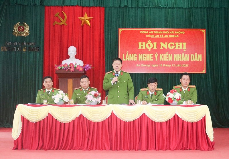 Hải Phòng: Công an xã An Quang tổ chức Hội nghị lắng nghe ý kiến Nhân dân