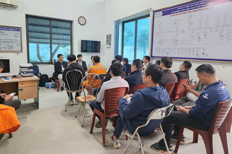 C&ocirc;ng t&aacute;c chuẩn bị trước khi nghiệm thu đ&oacute;ng điện dự &aacute;n N&acirc;ng c&ocirc;ng suất MBA T1 TBA 110kV Ninh Ph&uacute;c, tỉnh Ninh B&igrave;nh