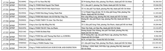 Một phần danh s&aacute;ch đơn vị, doanh nghiệp nợ BHXH