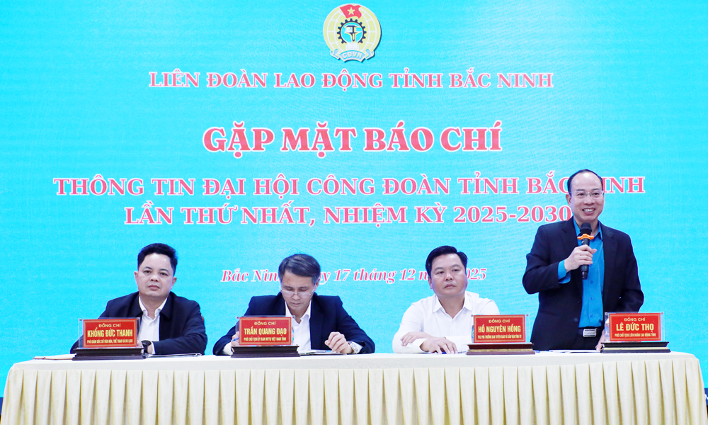 Bắc Ninh: Đại hội Công đoàn tỉnh lần thứ I, nhiệm kỳ 2025 - 2030 tổ chức vào ngày 20/12