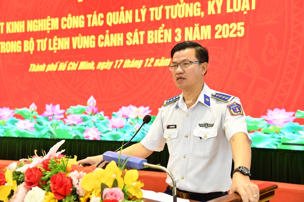 Bộ Tư lệnh Vùng Cảnh sát biển 3 rút kinh nghiệm công tác quản lý tư tưởng, kỷ luật năm 2025