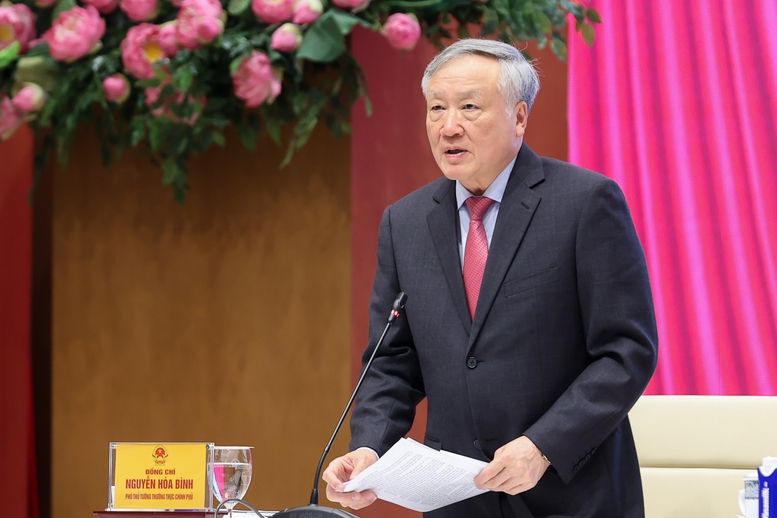 Phó Thủ tướng Thường trực Nguyễn Hòa Bình phát biểu tại Hội nghị - Ảnh: VGP/Nhật Bắc Phó Thủ tướng Thường trực Nguyễn Hòa Bình phát biểu tại Hội nghị - Ảnh: VGP/Nhật Bắc