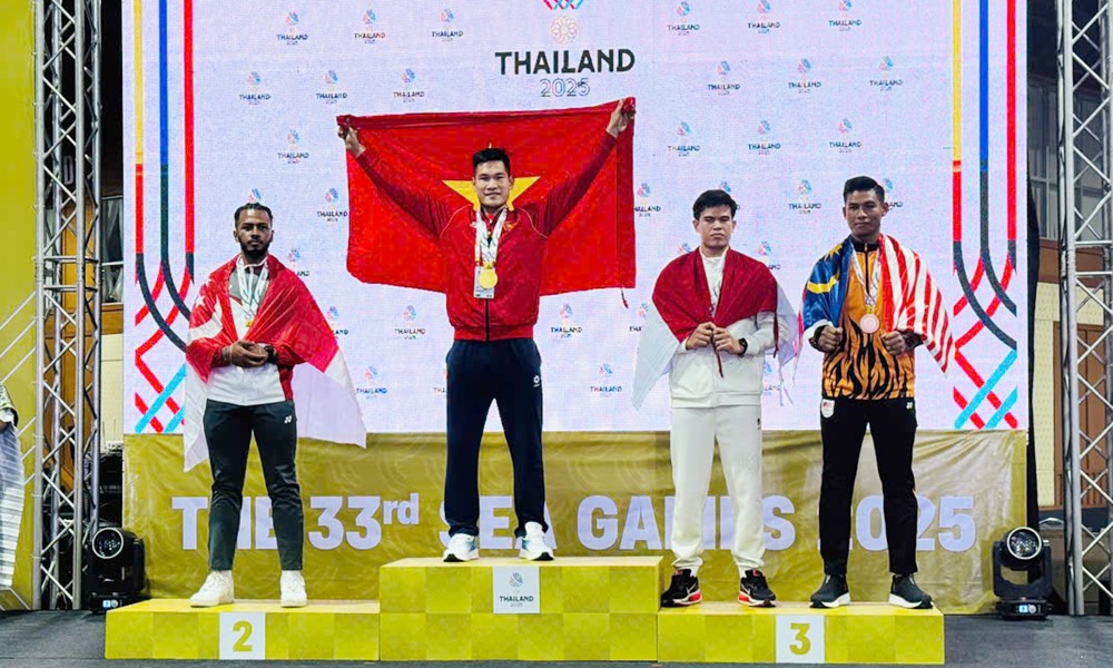 Võ sĩ Nguyễn Duy Tuyến (Bắc Ninh) giành Huy chương Vàng Pencak Silat hạng 85 - 90 kg tại SEA Games 33