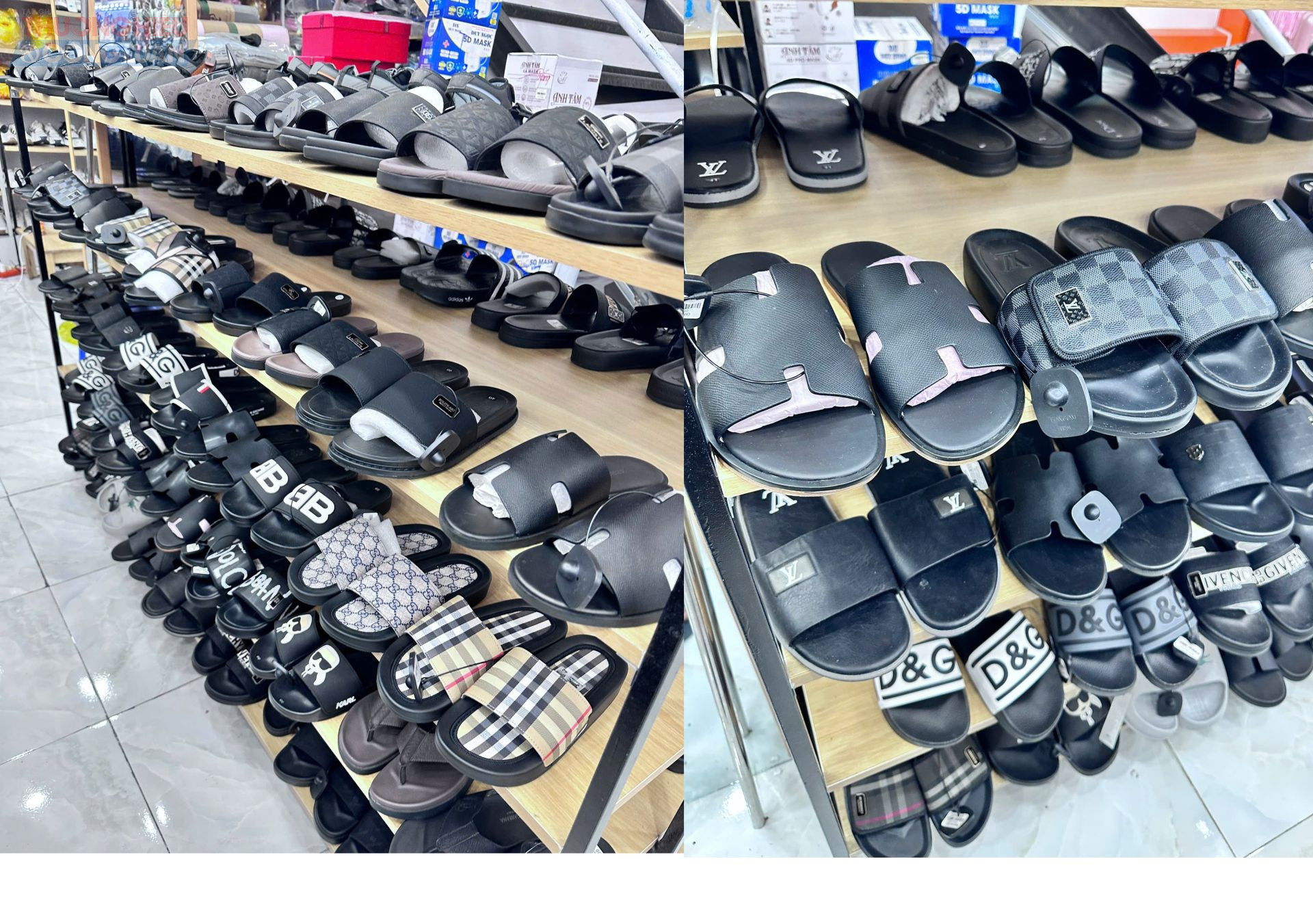 Nhiều sản phẩm dép tại Vân Ruby có dấu hiêu vi phạm QSHTT. Nhiều sản phẩm dép tại Vân Ruby có dấu hiêu vi phạm QSHTT.