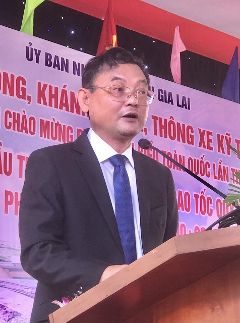 Ông Nguyễn Tự Công Hoàng phát biểu tại Lễ khởi công. Ảnh: VH Ông Nguyễn Tự Công Hoàng phát biểu tại Lễ khởi công. Ảnh: VH