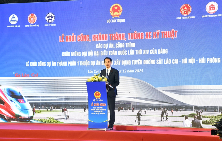 Đại sứ Trung Quốc tại Việt Nam Hà Vĩ phát biểu tại Lễ khởi công - Ảnh: VGP/Hải Minh Đại sứ Trung Quốc tại Việt Nam Hà Vĩ phát biểu tại Lễ khởi công - Ảnh: VGP/Hải Minh