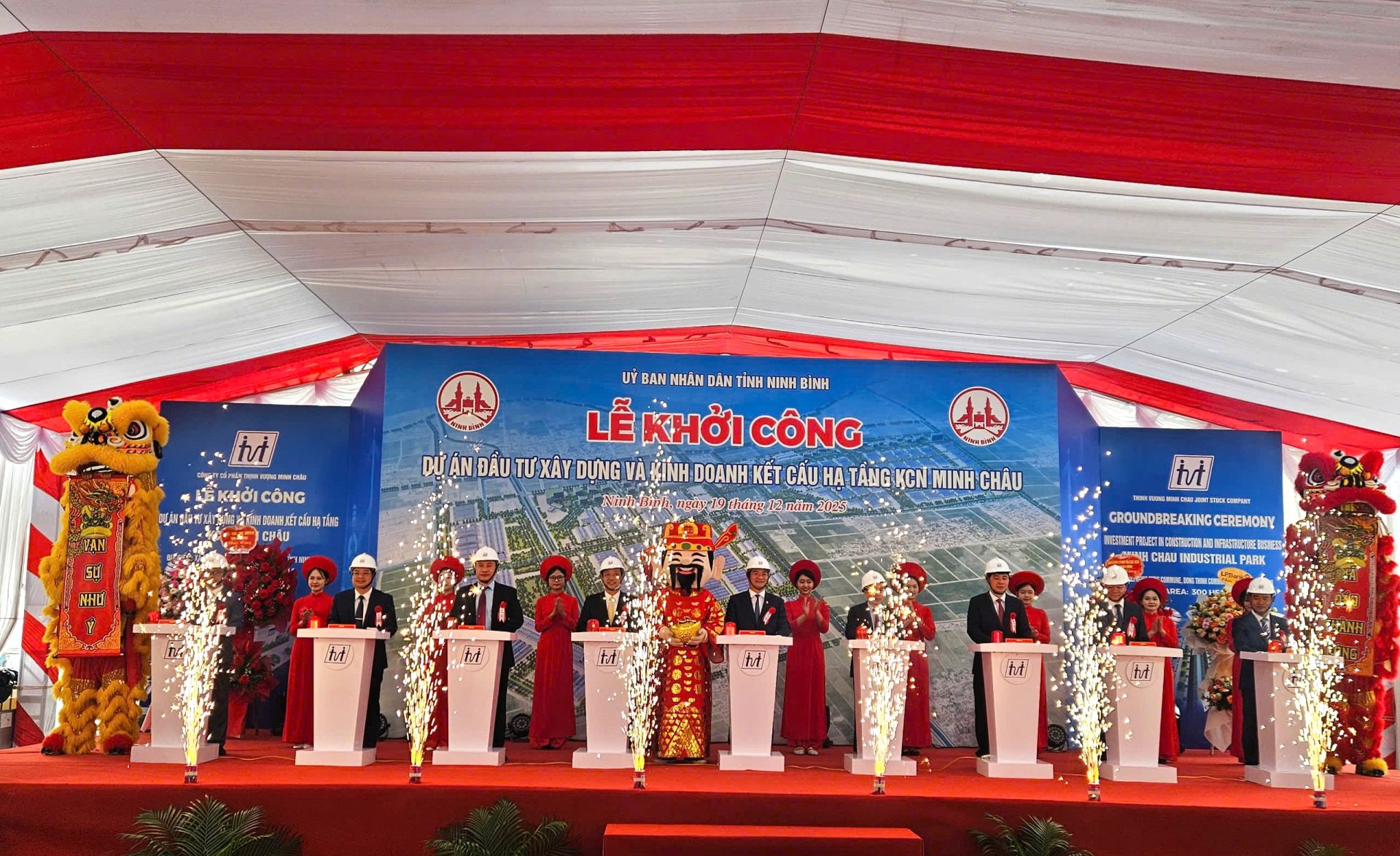 Khởi công Khu công nghiệp Minh Châu - Cực tăng trưởng mới của Ninh Bình