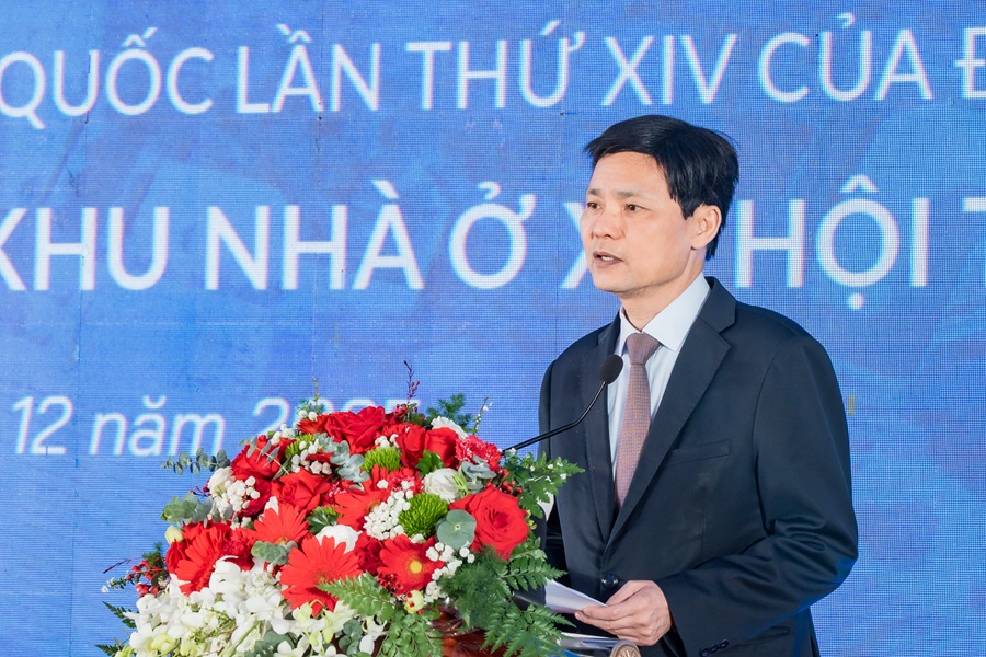 Ph&oacute; Chủ tịch HĐND Th&agrave;nh phố Phạm Qu&iacute; Ti&ecirc;n ph&aacute;t biểu tại lễ khởi c&ocirc;ng