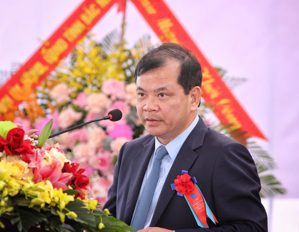 Đồng ch&iacute; Phan Thế Tuấn ph&aacute;t biểu tại Lễ khởi c&ocirc;ng.