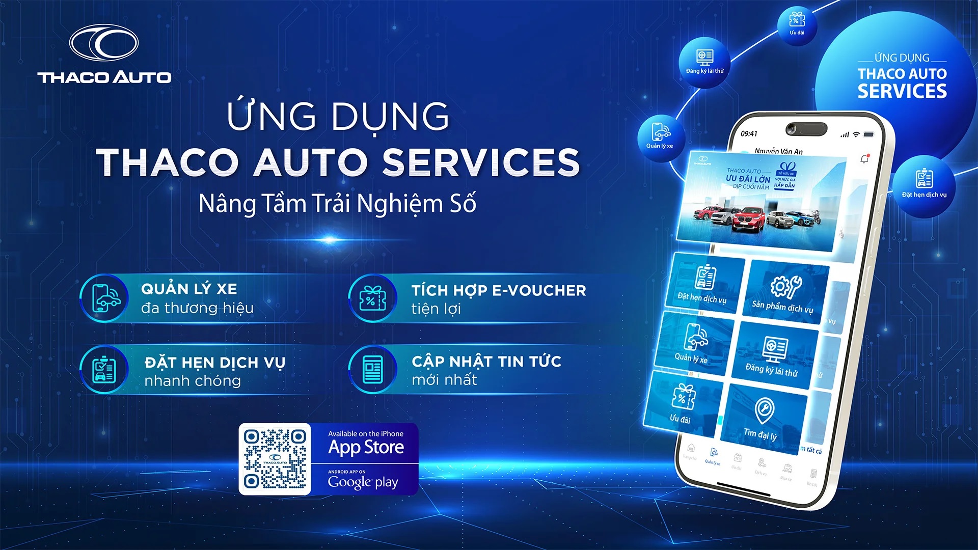 Ứng dụng THACO AUTO Services n&acirc;ng tầm trải nghiệm dịch vụ kh&aacute;ch h&agrave;ng