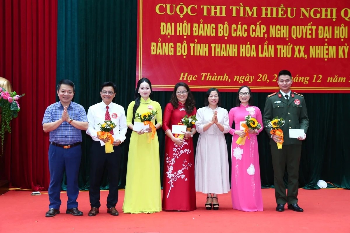 Thanh Hóa: Tổng kết và trao giải Cuộc thi tìm hiểu Nghị quyết Đại hội Đảng bộ các cấp - Cụm thi số I