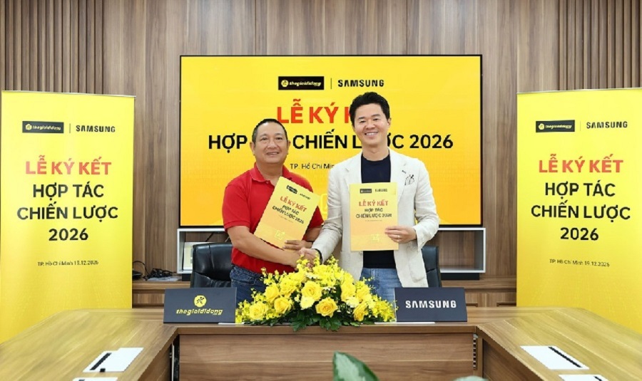 Thế Giới Di Động bắt tay Samsung: Tập trung Galaxy AI v&agrave; ph&acirc;n kh&uacute;c cận cao cấp năm 2026