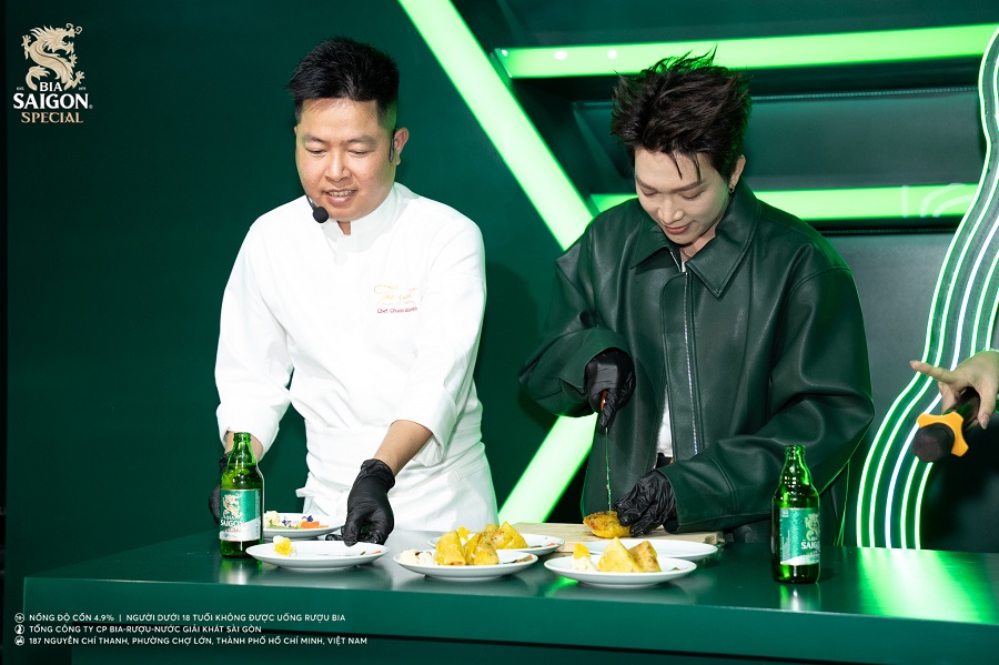 Kh&ocirc;ng gian ẩm thực tại &ldquo;Extra Special Night&rdquo; mang đến trải nghiệm m&oacute;n Việt được biến tấu hiện đại, kết hợp c&ugrave;ng Bia Saigon Special trong chế biến.