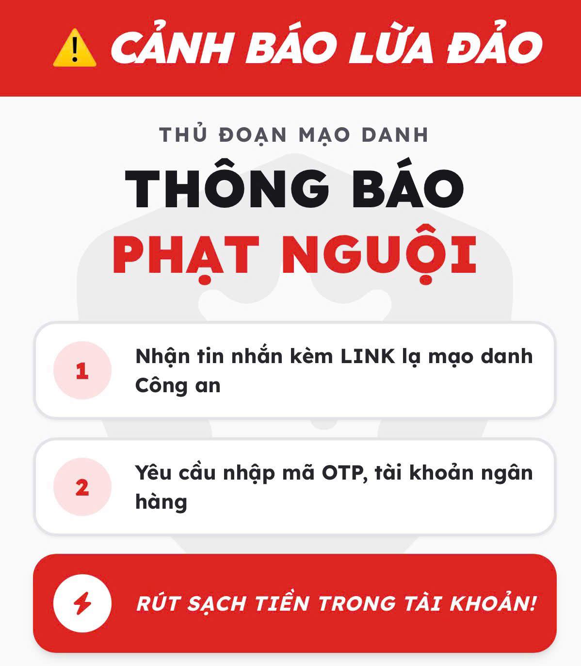 Thủ đoạn lừa đảo mới mạo danh thông báo “phạt nguội”, người dân cần đặc biệt cảnh giác