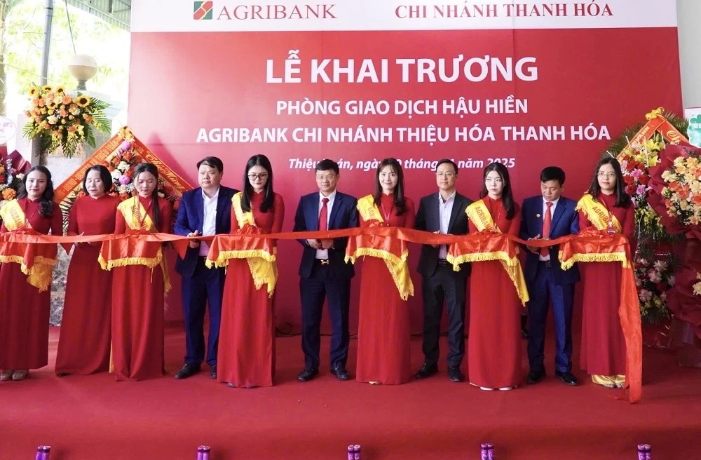 Agribank Thanh H&oacute;a khai trương Ph&ograve;ng giao dịch Hậu Hiền