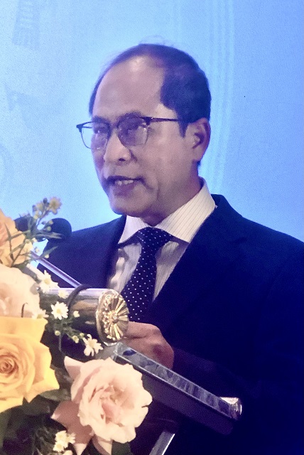 &Ocirc;ng Nguyễn Phạm Ki&ecirc;n Trung tr&igrave;nh b&agrave;y B&aacute;o c&aacute;o tổng kết. Ảnh: VH