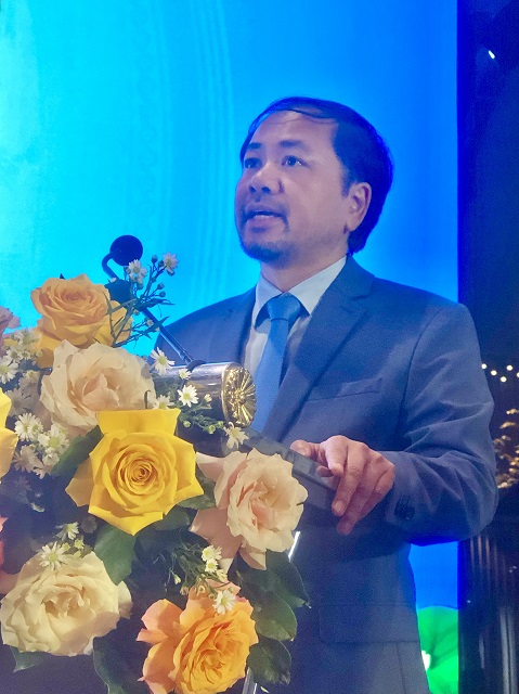 Ồng Trần Việt Anh ph&aacute;t biểu khai mạc Đại hội. Ảnh: VH