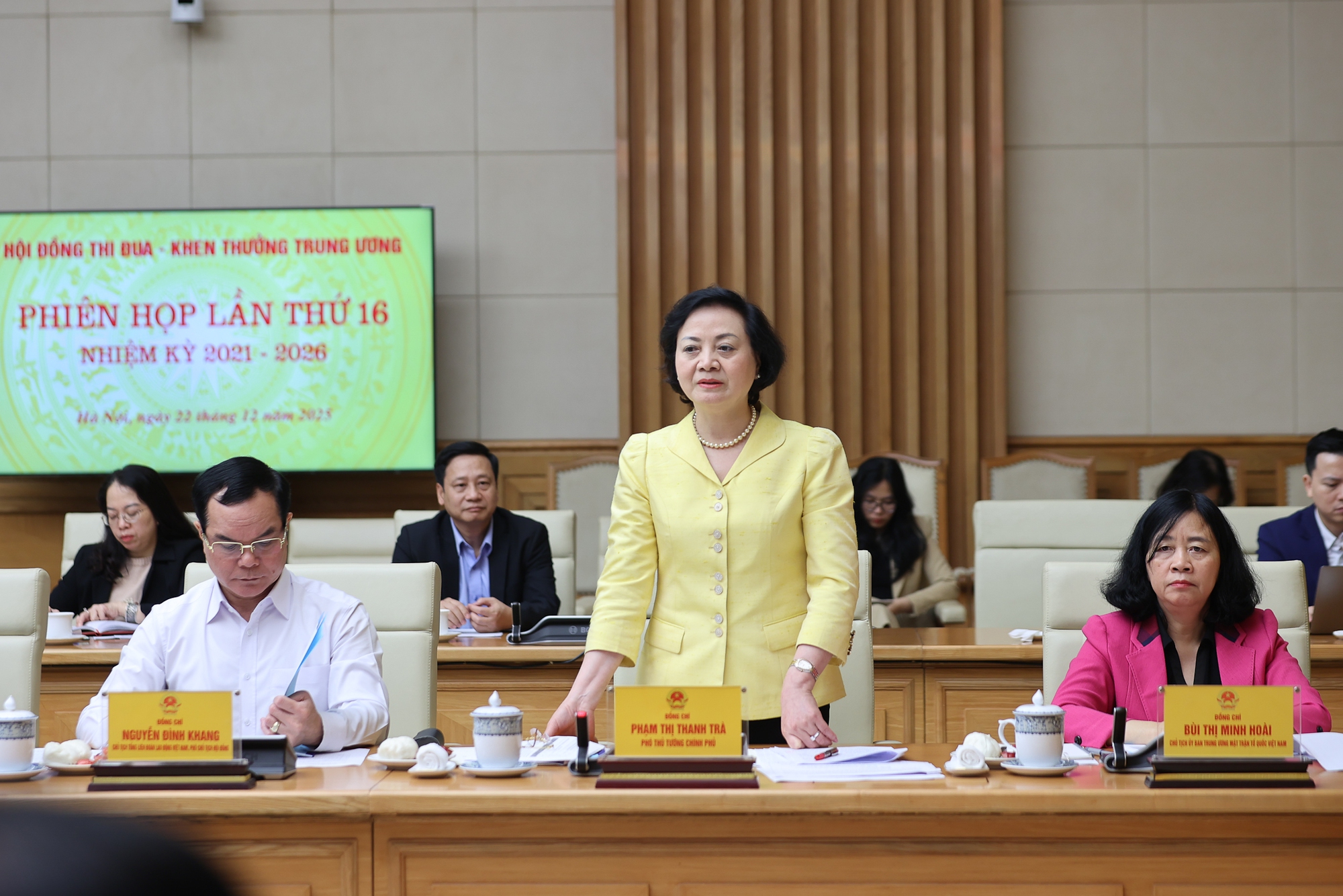 Ph&oacute; Thủ tướng Ch&iacute;nh phủ Phạm Thị Thanh Tr&agrave; ph&aacute;t biểu.