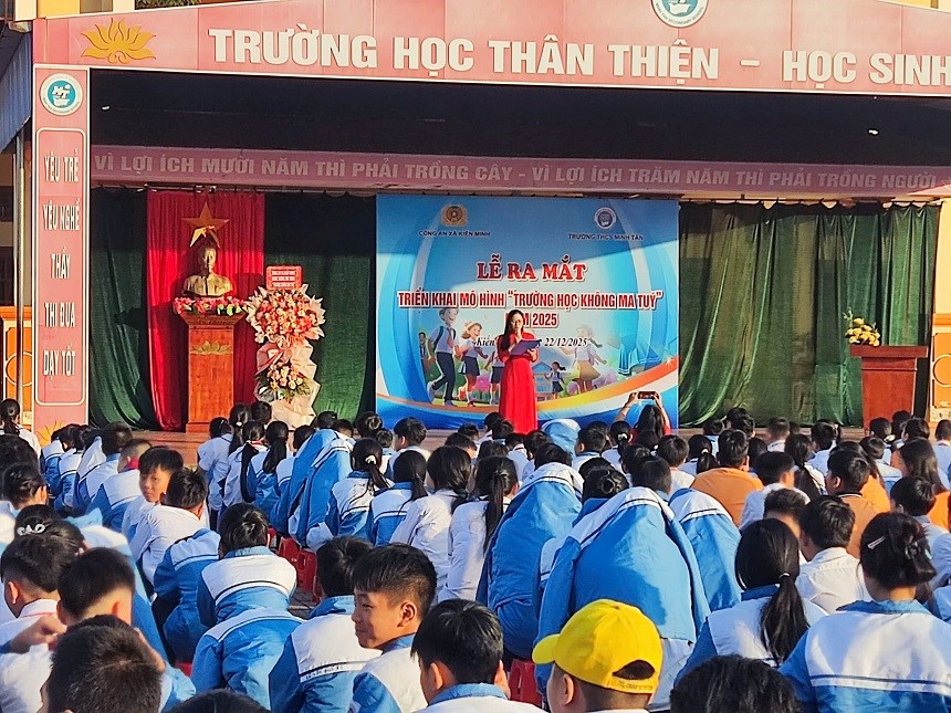 Hải Phòng: Trường THCS Minh Tân ra mắt mô hình “Trường học không ma túy”