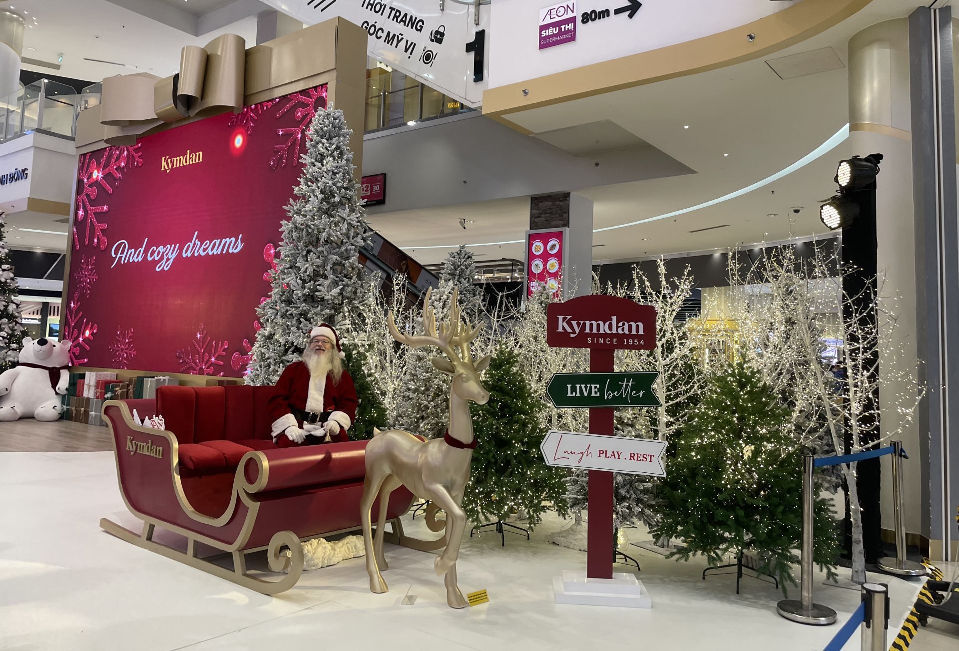 Không khí mua sắm sôi động, nhiều sắc màu dịp Noel 2025