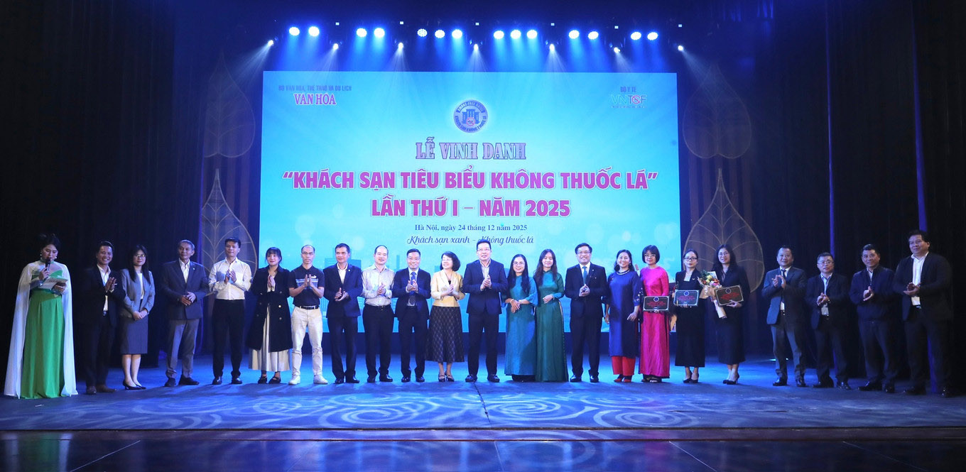 Lần đầu tiên vinh danh 44 “Khách sạn tiêu biểu không thuốc lá” trên toàn quốc