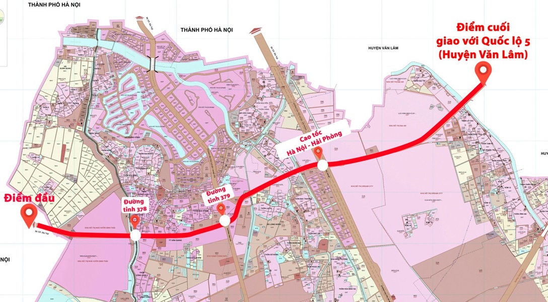 Hưng Yên: Đầu tư hơn 1490 tỷ đồng làm đường vành đai kết nối cầu Ngọc Hồi với QL5