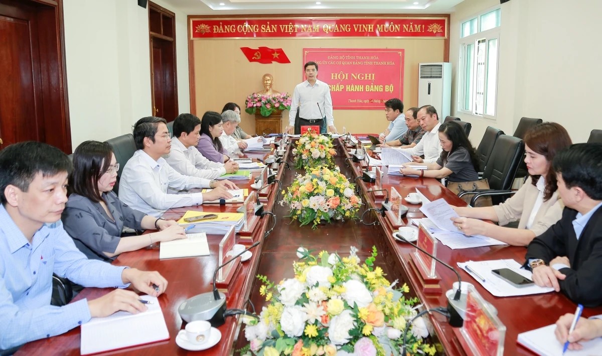 Ban Thường vụ Đảng ủy các cơ quan Đảng tỉnh Thanh Hóa cho ý kiến triển khai Nghị quyết Đại hội, nhiệm kỳ 2025-2030