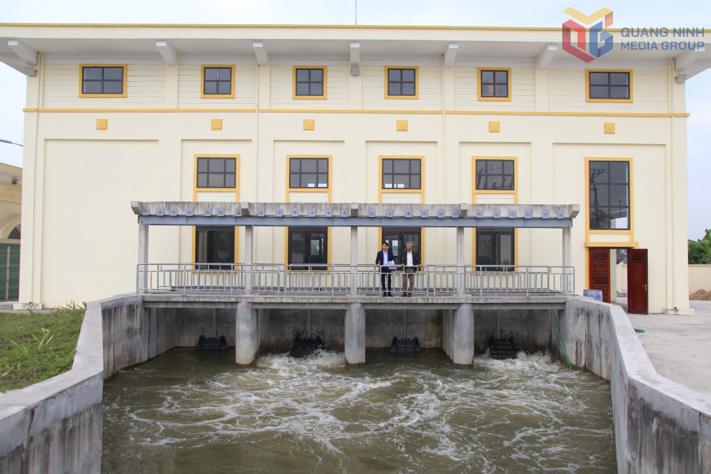 C&ocirc;ng tr&igrave;nh Trạm bơm ti&ecirc;u Đạm Thủy 1 được đầu tư hơn 68 tỷ đồng để sửa chữa, n&acirc;ng cấp.