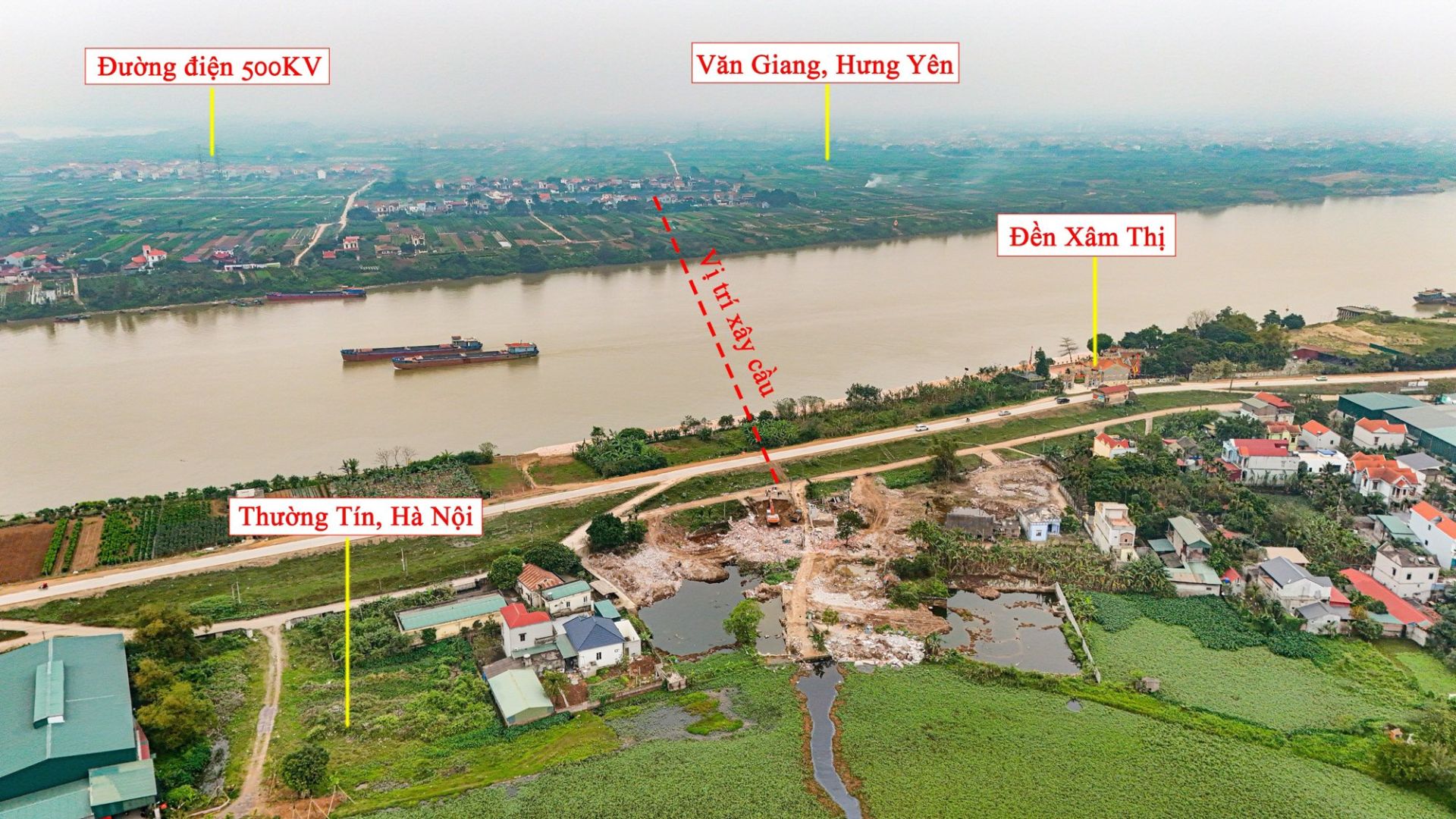 Cầu Mễ Sở &ndash; nơi dự kiến h&igrave;nh th&agrave;nh trục kết nối giao th&ocirc;ng quan trọng giữa H&agrave; Nội v&agrave; Hưng Y&ecirc;n