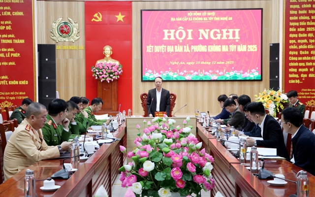 Nghệ An công nhận 32 xã đạt chuẩn “địa bàn không ma túy” năm 2025