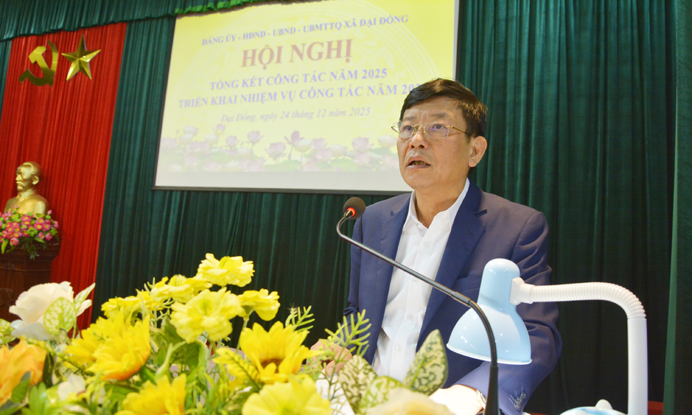 Đồng ch&iacute; Ng&ocirc; T&acirc;n Phượng - Ph&oacute; Chủ tịch UBND tỉnh ph&aacute;t biểu tại hội nghị.