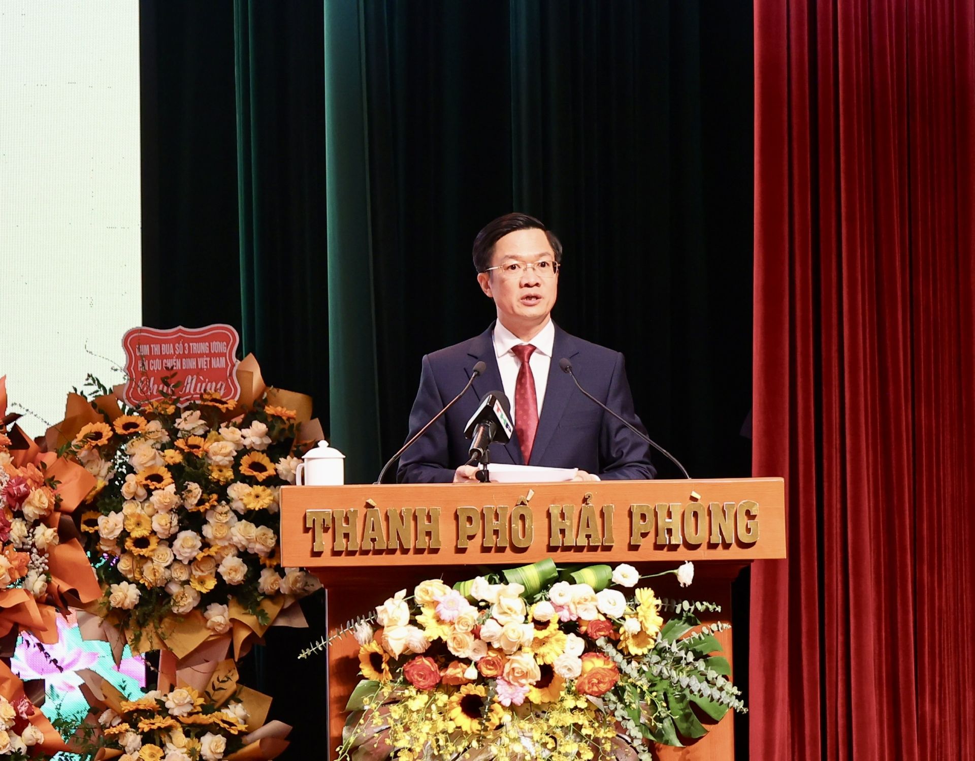 Đồng ch&iacute; Phạm Văn Lập, Ph&oacute; B&iacute; thư Th&agrave;nh uỷ, Chủ tịch Ủy ban MTTQ Việt Nam th&agrave;nh phố ph&aacute;t biểu tại Đại hội.