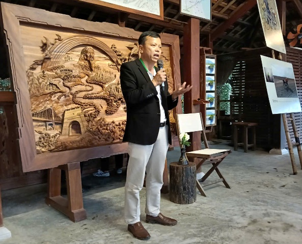 &Ocirc;ng Trần Thu, đại diện Quỹ y&ecirc;u G&ograve; Nổi ph&aacute;t biểu tại chương tr&igrave;nh