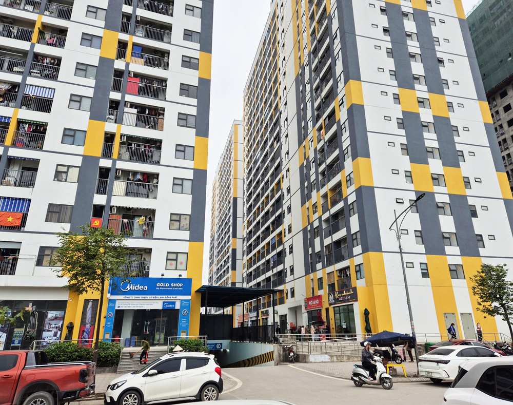 Khu nh&agrave; ở x&atilde; hội d&agrave;nh cho c&ocirc;ng nh&acirc;n ở phường Nếnh.