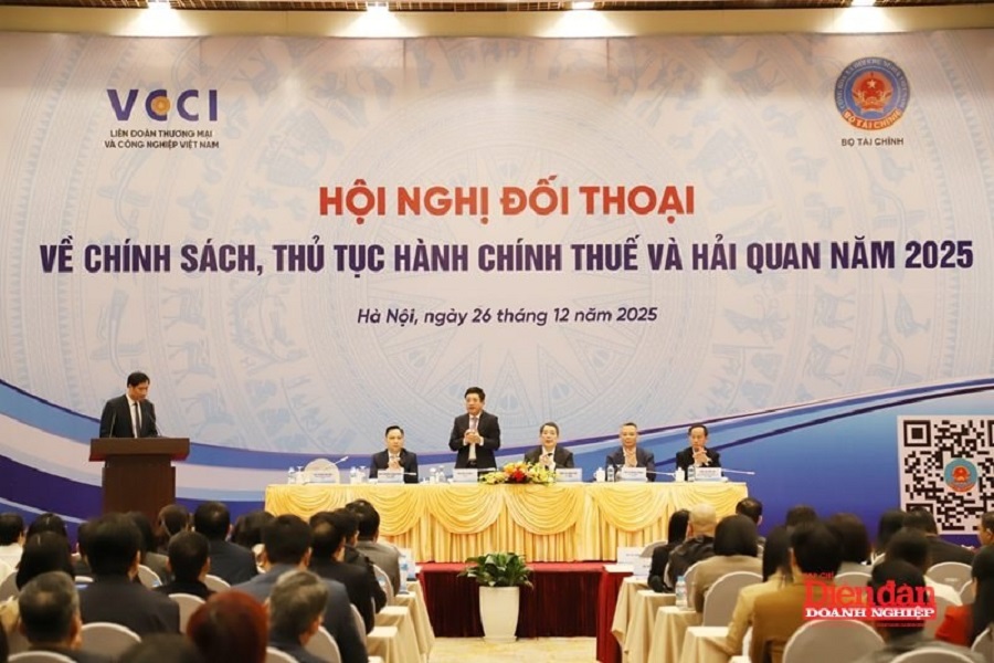 S&aacute;ng 26/12, Bộ T&agrave;i ch&iacute;nh v&agrave; VCCI phối hợp tổ chức Hội nghị đối thoại với doanh nghiệp về ch&iacute;nh s&aacute;ch thuế, hải quan năm 2025