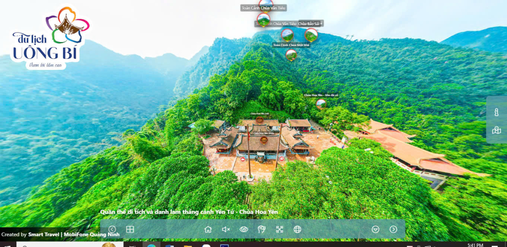 Quần thể di tích - danh thắng Yên Tử trên sản phẩm VR360. Quần thể di tích - danh thắng Yên Tử trên sản phẩm VR360.