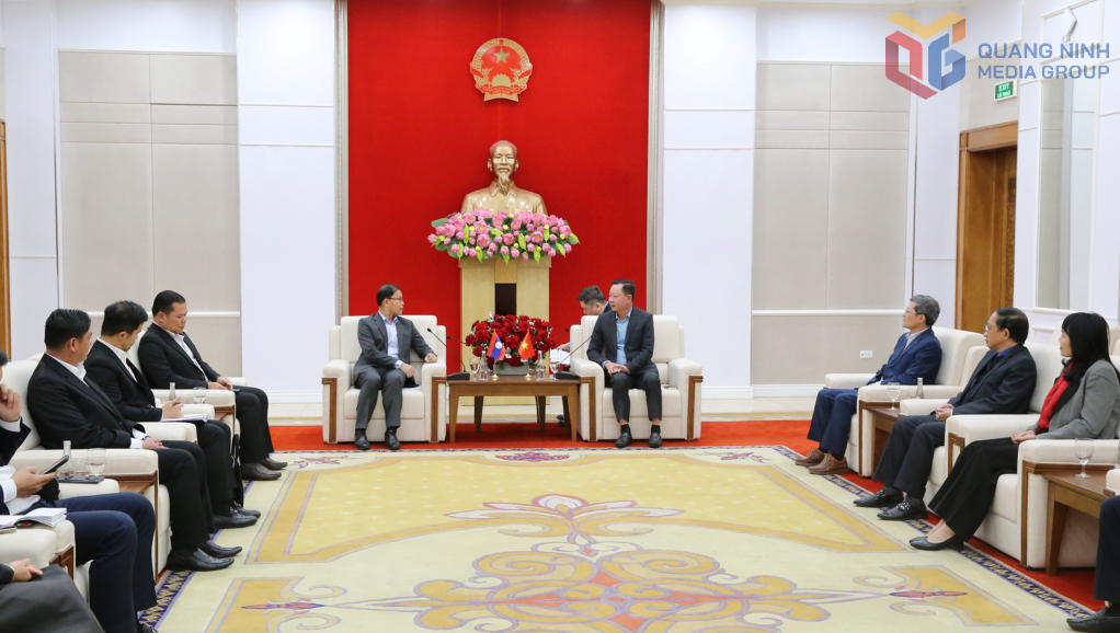 Lãnh đạo tỉnh Quảng Ninh tiếp xã giao đoàn công tác Văn phòng Phủ Thủ tướng Lào