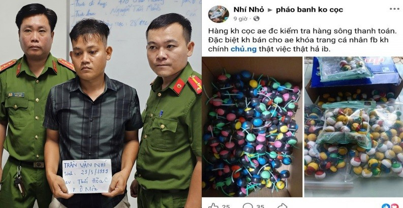 Cần Thơ: Bắt quả tang hai đối tượng mua bán linh kiện vũ khí và pháo nổ qua mạng xã hội